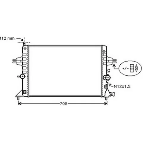 Radiateur de refroidissement moteur pour OPEL ZAFIRA A 1999-2005, OEM: 1300270, Neuf