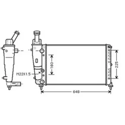 Radiateur de refroidissement moteur pour LANCIA Y ph.1 1996-2003, OEM: 46517926, Neuf