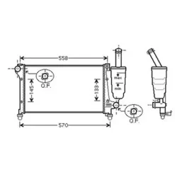 Radiateur de refroidissement moteur pour FIAT PANDA II ph.1 2003-2012, OEM: 46798741, Neuf
