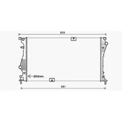 Radiateur de refroidissement moteur pour RENAULT TRAFIC II ph.2 2006-2014, OEM: 4406359, Neuf