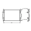 Radiateur de refroidissement moteur pour RENAULT MÉGANE II ph.1 2002-2005, OEM: 8200117609, Neuf
