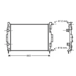 Radiateur de refroidissement moteur pour RENAULT MÉGANE II ph.1 2002-2005, OEM: 8200117609, Neuf