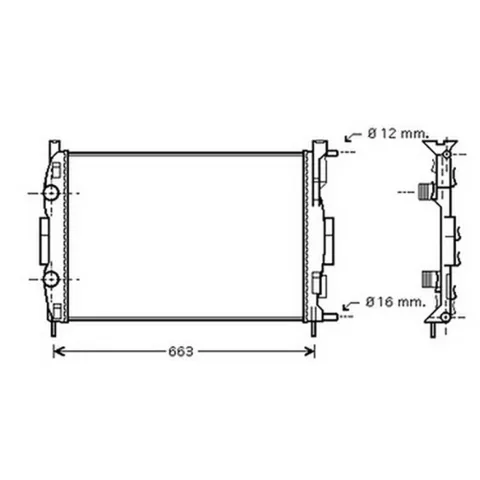 Radiateur de refroidissement moteur pour RENAULT MÉGANE II ph.1 2002-2005, OEM: 8200117609, Neuf