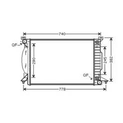 Radiateur de refroidissement moteur pour AUDI A6 II ph.2 2001-2004, OEM: 4B0121251AG, Neuf