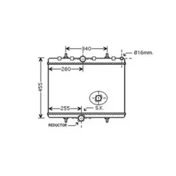 Radiateur de refroidissement moteur pour CITROËN JUMPY II 2007-2016, OEM: 1498986080, Neuf