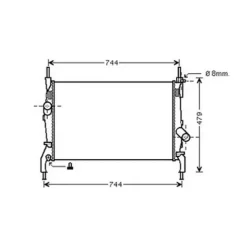 Radiateur de refroidissement moteur pour FORD TRANSIT Mk7 2006-2014, OEM: 1383315, Neuf