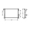Radiateur de refroidissement moteur pour FIAT PUNTO II ph.1 1999-2003, OEM: 51733001, Neuf