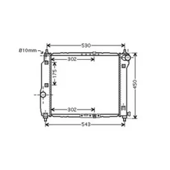 Radiateur de refroidissement moteur pour CHEVROLET KALOS 2002-2006, OEM: 96443475, Neuf