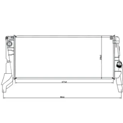 Radiateur de refroidissement moteur pour BMW Serie 2 F45/F46 ACTIVE TOURER 2014-2017, OEM: 17117617633, Neuf