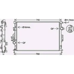Radiateur de refroidissement moteur pour FORD KUGA II ph.1 2013-2016, OEM: 1786805, Neuf