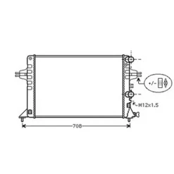Radiateur de refroidissement moteur pour OPEL ZAFIRA A 1999-2005, OEM: 1300258, Neuf