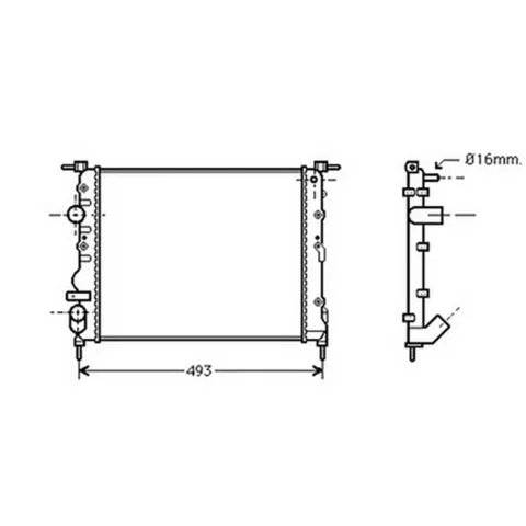 Radiateur de refroidissement moteur pour NISSAN KUBISTAR 2003-2010, OEM: 2140000QAV, Neuf