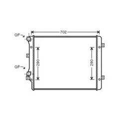 Radiateur de refroidissement moteur pour VOLKSWAGEN TOURAN I ph.2 2006-2010, OEM: 1K0121251L, Neuf