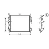 Radiateur de refroidissement moteur pour RENAULT KANGOO I ph.2 2003-2007, OEM: 2140000QA2, Neuf