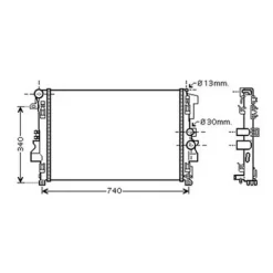 Radiateur de refroidissement moteur pour MERCEDES VITO I 1996-2003 (W638), OEM: 6395010401, Neuf
