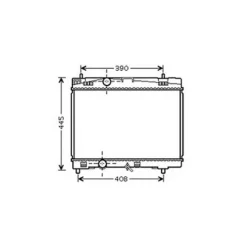 Radiateur de refroidissement moteur pour TOYOTA YARIS II ph.2 2009-2011, OEM: 164000Q040, Neuf