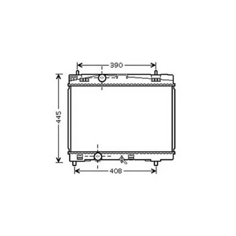 Radiateur de refroidissement moteur pour TOYOTA YARIS II ph.2 2009-2011, OEM: 164000Q040, Neuf