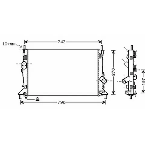 Radiateur de refroidissement moteur pour FORD C-MAX I ph.2 2007-2010, OEM: 1305492, Neuf