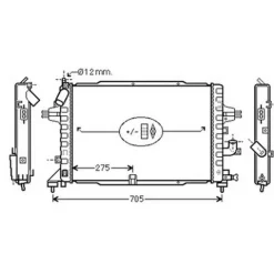Radiateur de refroidissement moteur pour OPEL ZAFIRA B ph.2 2008-2011, OEM: 1300269, Neuf