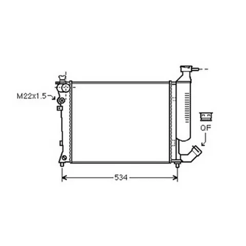 Radiateur de refroidissement moteur pour CITROËN XSARA ph.1 1997-2000, OEM: 133051, Neuf