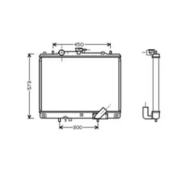 Radiateur de refroidissement moteur pour MITSUBISHI L200 III ph.2 2001-2005, OEM: MR571147, Neuf