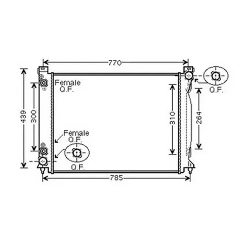 Radiateur de refroidissement moteur pour AUDI A6 III ph.1 2004-2008, OEM: 4F0121251AH, Neuf