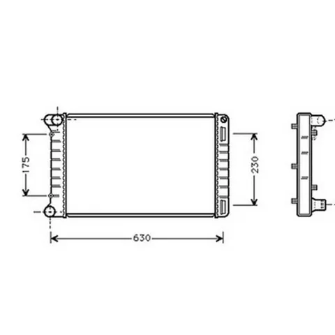 Radiateur de refroidissement moteur pour FIAT PUNTO II ph.2 2003-2009, OEM: 46546944, Neuf