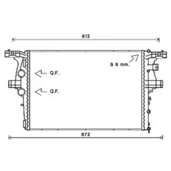 Radiateur de refroidissement moteur pour IVECO DAILY 2011-2014, OEM: 0005801264635, Neuf