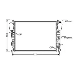 Radiateur de refroidissement moteur pour MERCEDES CLASSE S 1998-2002 (W220), OEM: 2205000903, Neuf