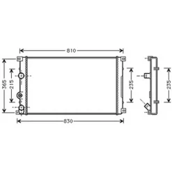 Radiateur de refroidissement moteur pour RENAULT MASTER II ph.1 1997-2003, OEM: 9111216, Neuf