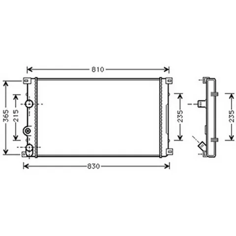 Radiateur de refroidissement moteur pour RENAULT MASTER II ph.1 1997-2003, OEM: 9111216, Neuf