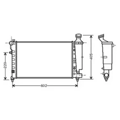 Radiateur de refroidissement moteur pour CITROËN SAXO 1999-2003, OEM: 1330A8, Neuf