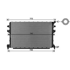 Radiateur de refroidissement moteur pour AUDI A3 3/5 Portes 2012-2016, OEM: 5Q0121251HS, Neuf