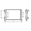 Radiateur de refroidissement moteur pour FIAT DOBLO I ph.2 2006-2010, OEM: 46749018, Neuf