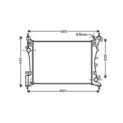 Radiateur de refroidissement moteur pour PEUGEOT BIPPER 2008-2016, OEM: 1330T8, Neuf