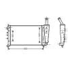 Radiateur de refroidissement moteur pour FIAT PUNTO II ph.2 2003-2009, OEM: 51724191, Neuf