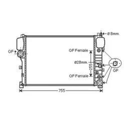 Radiateur de refroidissement moteur pour MERCEDES CLASSE S 2009-2013 (W221), OEM: 2215003103, Neuf