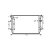 Radiateur de refroidissement moteur pour VOLKSWAGEN TIGUAN I ph.1 2007-2011, OEM: 5N0121253H, Neuf