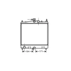 Radiateur de refroidissement moteur pour RENAULT CLIO III ph.1 2005-2009, OEM: 21410AX600, Neuf
