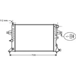 Radiateur de refroidissement moteur pour OPEL ZAFIRA A 1999-2005, OEM: 93177988, Neuf