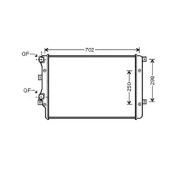 Radiateur de refroidissement moteur pour SEAT LEON II ph.1 2005-2009, OEM: 1K0121251AA, Neuf
