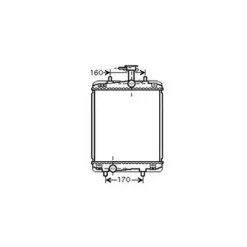 Radiateur de refroidissement moteur pour CITROËN C1 I ph.1 2005-2008, OEM: 1330P4, Neuf