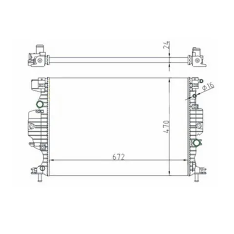 Radiateur de refroidissement moteur pour FORD MONDEO IV ph.1 2014-2019, OEM: 5482597, Neuf
