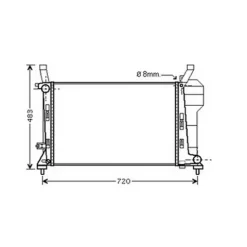 Radiateur de refroidissement moteur pour MERCEDES CLASSE A 2004-2008 (W169), OEM: A1695000303, Neuf