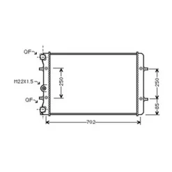 Radiateur de refroidissement moteur pour AUDI A3 I ph.1 1996-2000, OEM: 1J0121253H, Neuf