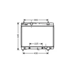 Radiateur de refroidissement moteur pour TOYOTA YARIS II ph.1 2005-2009, OEM: 1640021300, Neuf