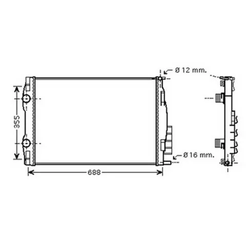 Radiateur de refroidissement moteur pour RENAULT MÉGANE II ph.2 2006-2009, OEM: 8200325007, Neuf