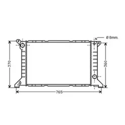 Radiateur de refroidissement moteur pour FORD TRANSIT Mk5 1994-2000, OEM: 1671828, Neuf