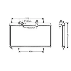 Radiateur de refroidissement moteur pour CITROËN C5 I ph.2 2004-2008, OEM: 1330K8, Neuf