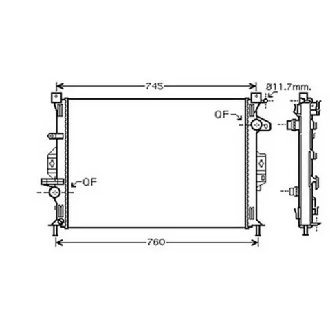 Radiateur de refroidissement moteur pour VOLVO V70 III ph.1 2007-2012, OEM: 1377541, Neuf